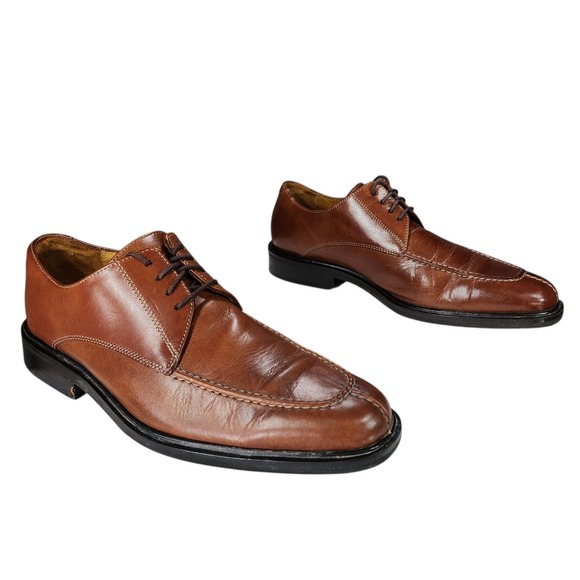 Cole Haan Oxfords sz 9M‎ Mens Jackson Split Toe Dress Shoes Lace Up Brown Black - Picture 1 of 12